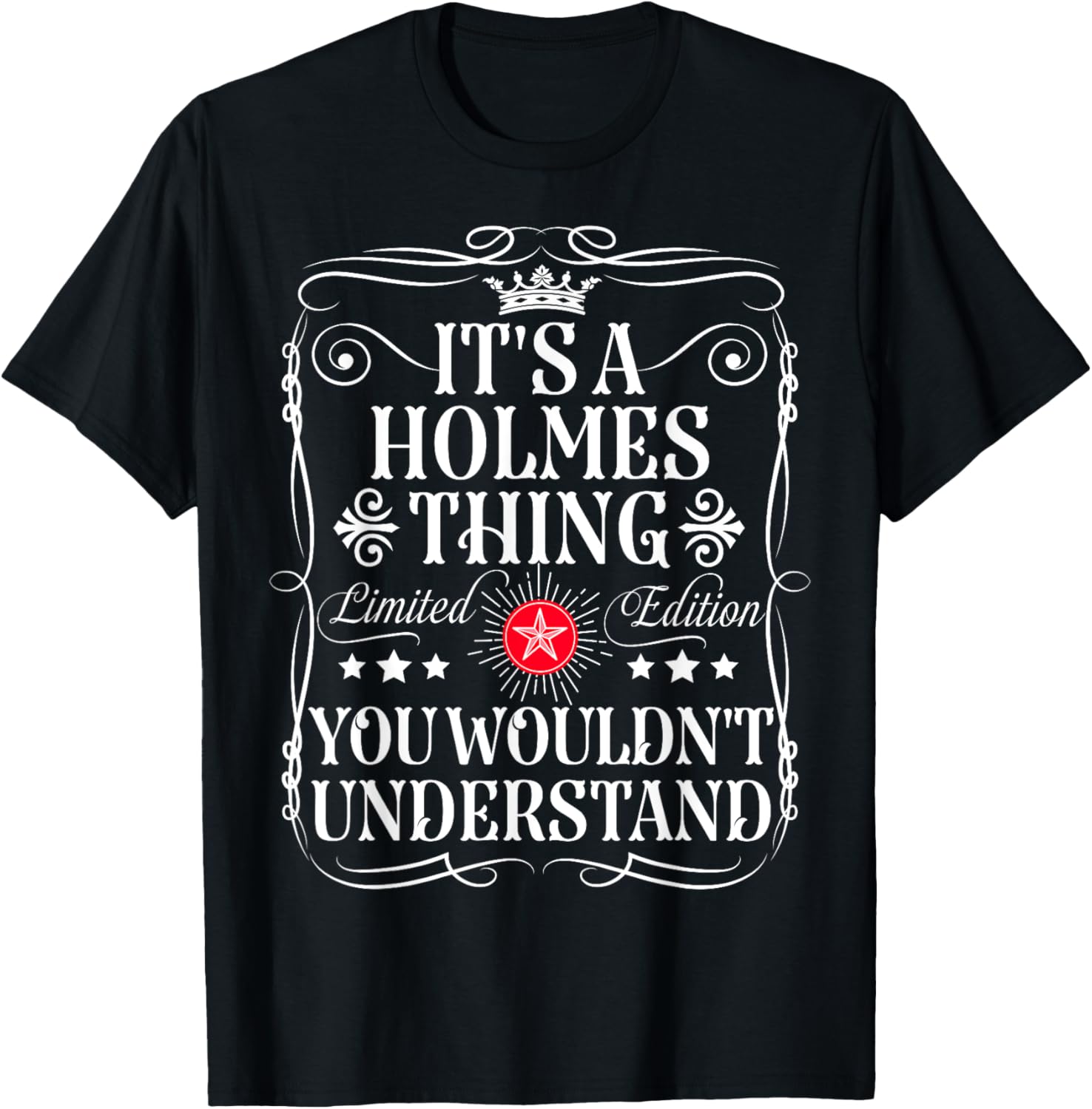 Holmes Name Its A Holmes Thing You Wouldn't Understand T-Shirt - T-Shirt | Black