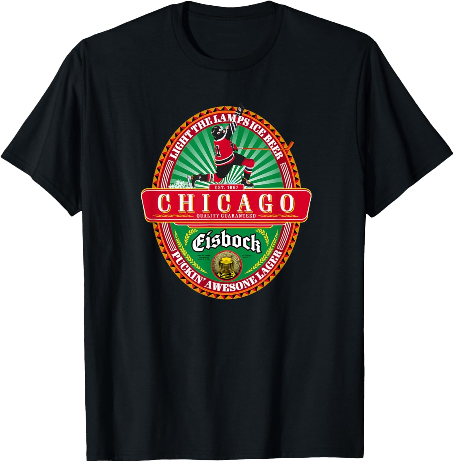 Chicago Pride Windy City Classic Beer Label T-Shirt - T-Shirt | Black