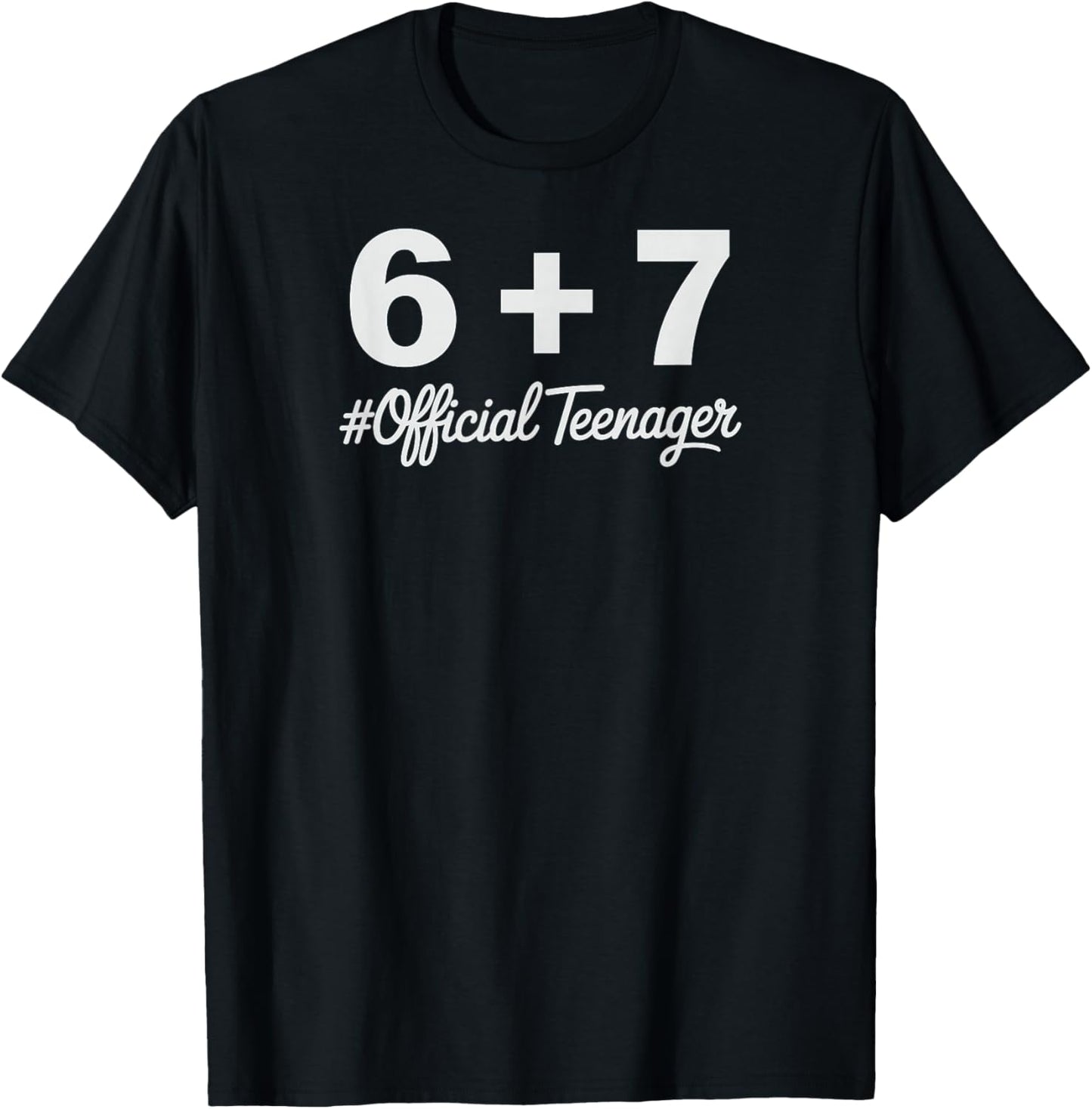13th Birthday Official Teenager 6+7 Year Old T-Shirt - T-Shirt | Black