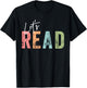 Let's Read Book Nerd Reading Book Lover Librarian Teacher T-Shirt - T-Shirt | Black