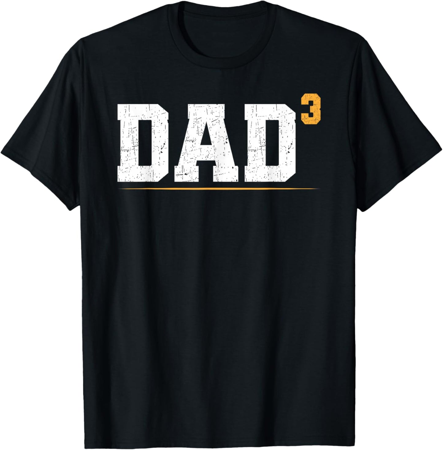 Dad of Three Triplet Dad of 3 Proud Father of Three T-Shirt - T-Shirt | Black