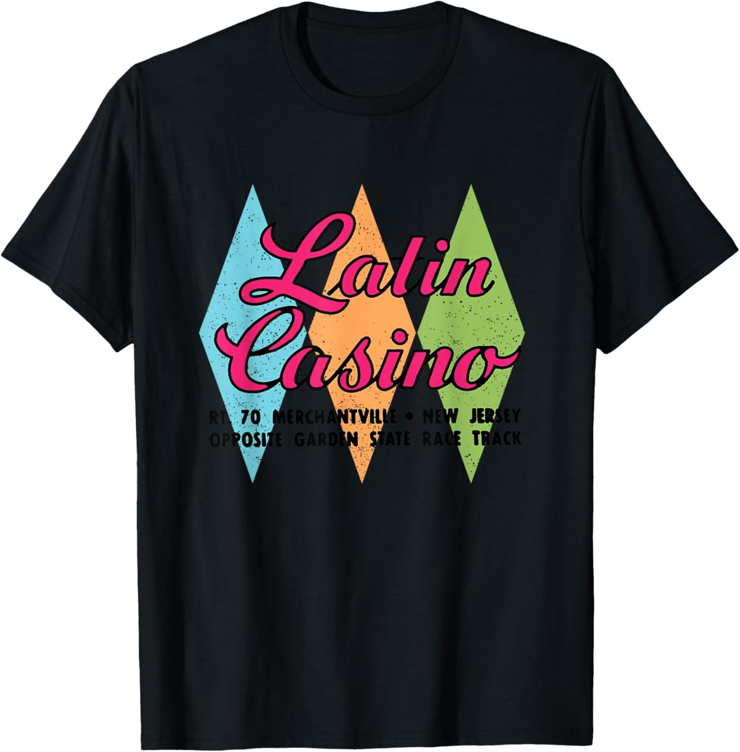 Latin Casino Cherry Hill, New Jersey Vintage T-Shirt - T-Shirt | Black