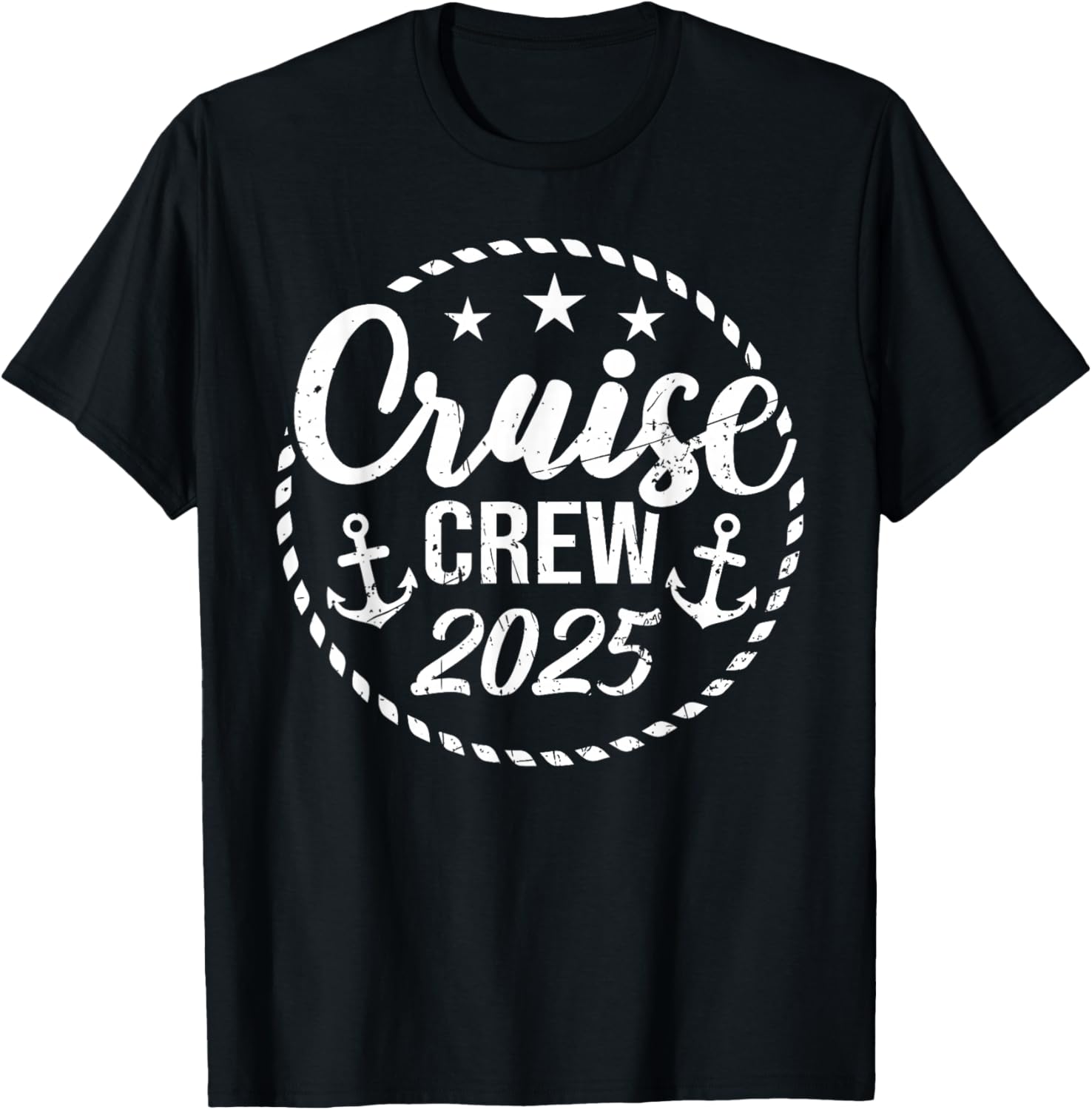 Cruise Crew 2025 Anchor Sailing Vacation Trip Group Matching T-Shirt - T-Shirt | Black