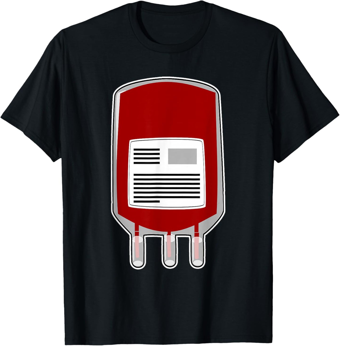 Blood Bag Medical Supplies Costume Halloween Cosplay Party T-Shirt - T-Shirt | Black