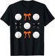 Volleyballs and Orange and Black Bows Volleyball Team Player T-Shirt - T-Shirt | Black