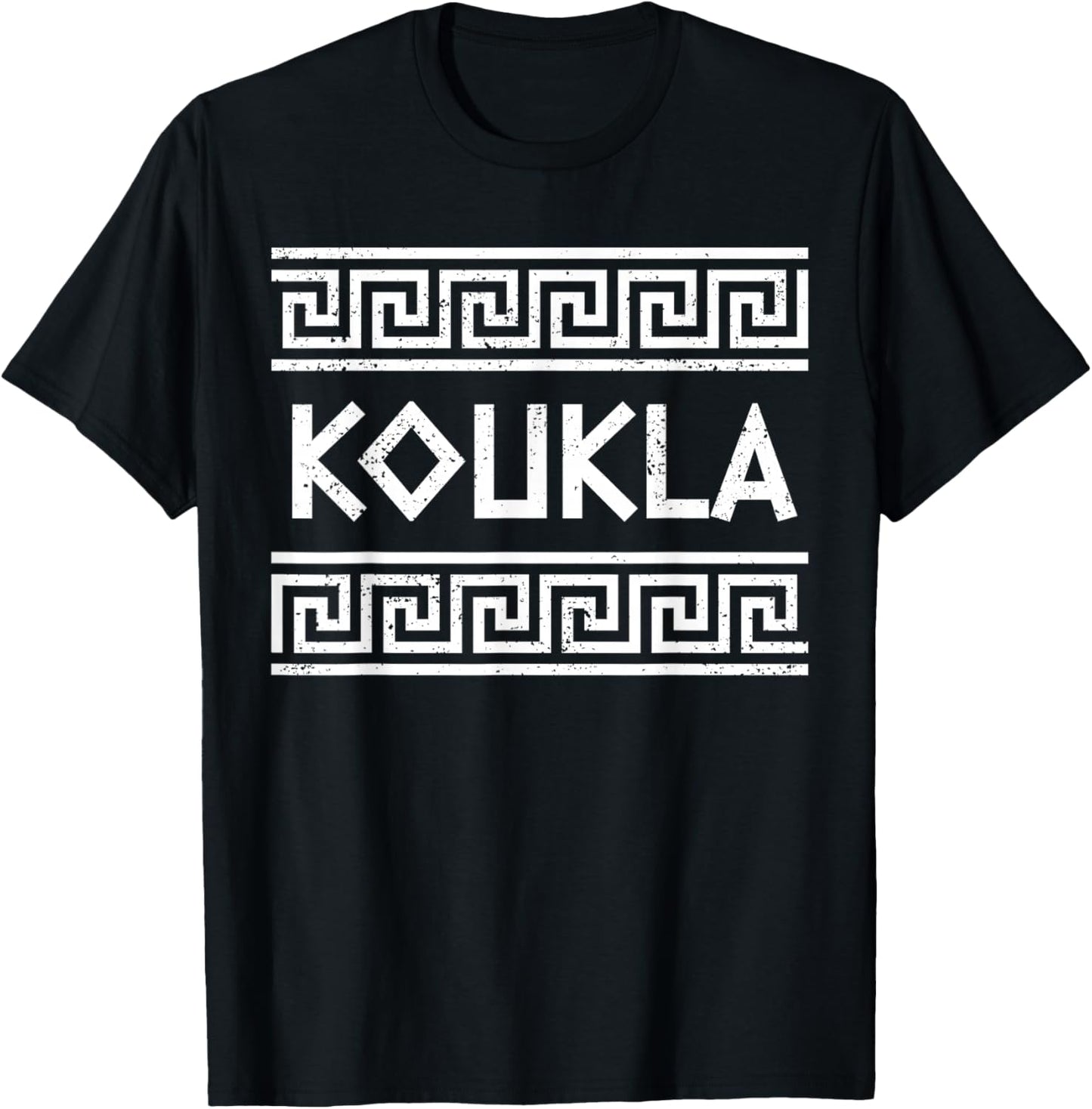 Koukla Ancient Greek Pride Greek Flag Opa Greek Party Greece T-Shirt - T-Shirt | Black