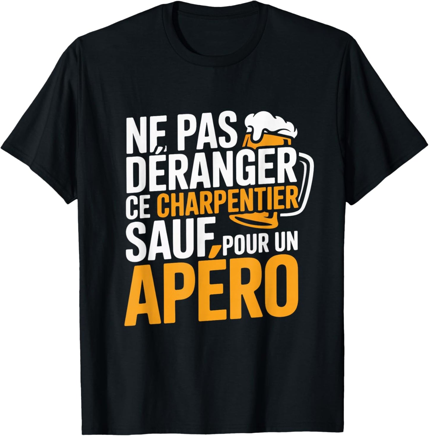 Carpentier Men's Aperitif Humour Gift Funny Beer T-Shirt - T-Shirt | Black