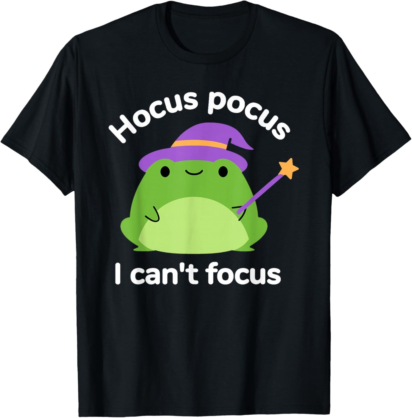 Humour ADHD Hyperactivity Disorder Hocus Pocus I Cant Focus T-Shirt - T-Shirt | Black