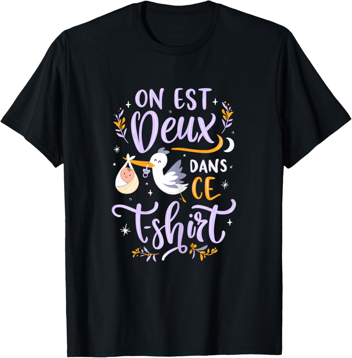 Pregnancy Announcement One Is Two in This T-Shirt - T-Shirt | Black