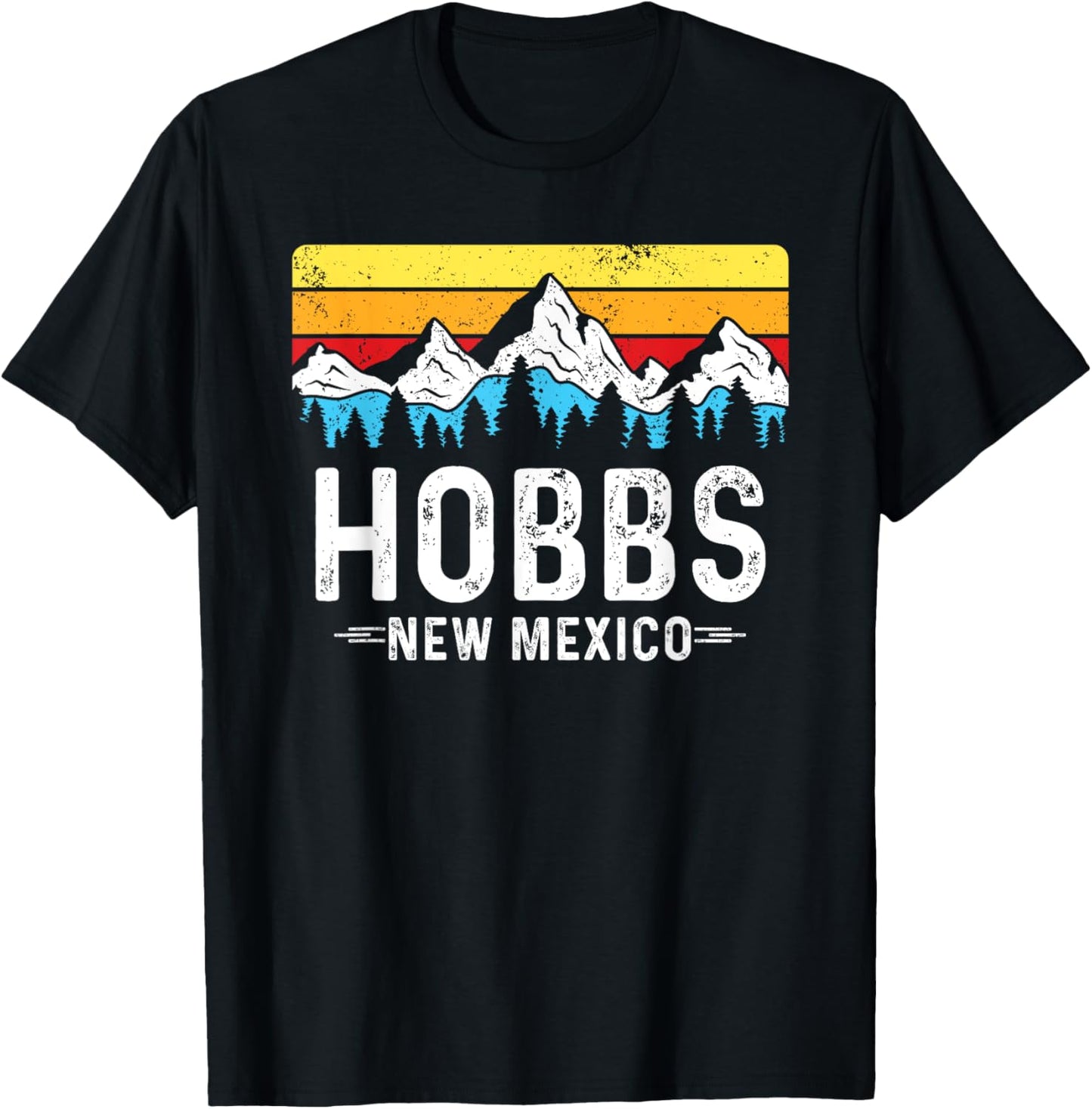Hobbs New Mexico Mountains Hobbs NM Souvenir T-Shirt - T-Shirt | Black