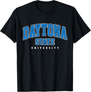 Daytona Classic Varsity Arch Collegiate Women T-Shirt - T-Shirt | Black