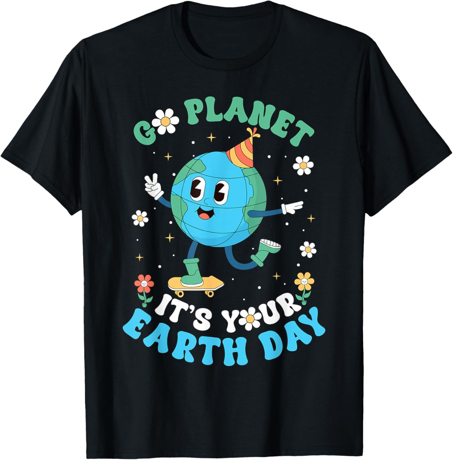Earth day 2025 Teacher Kids Go Planet It's Your Earth Day T-Shirt - T-Shirt | Black