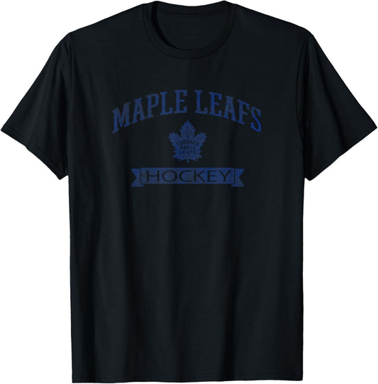 Toronto Maple Leafs Vintage Hockey White Officially Licensed T-Shirt - T-Shirt | Black