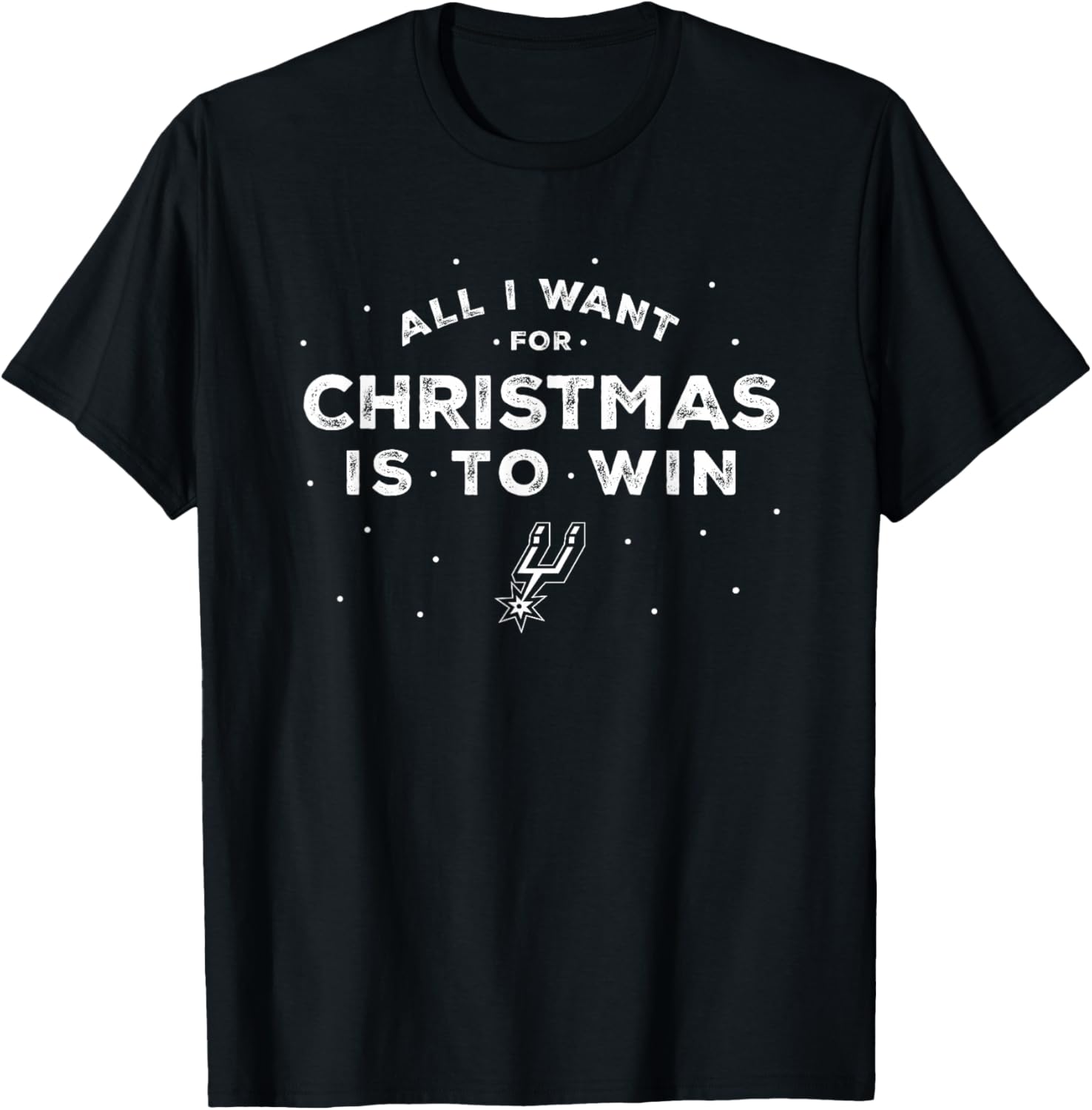 NBA San Antonio Spurs Christmas All I Want Is To Win T-Shirt - T-Shirt | Black