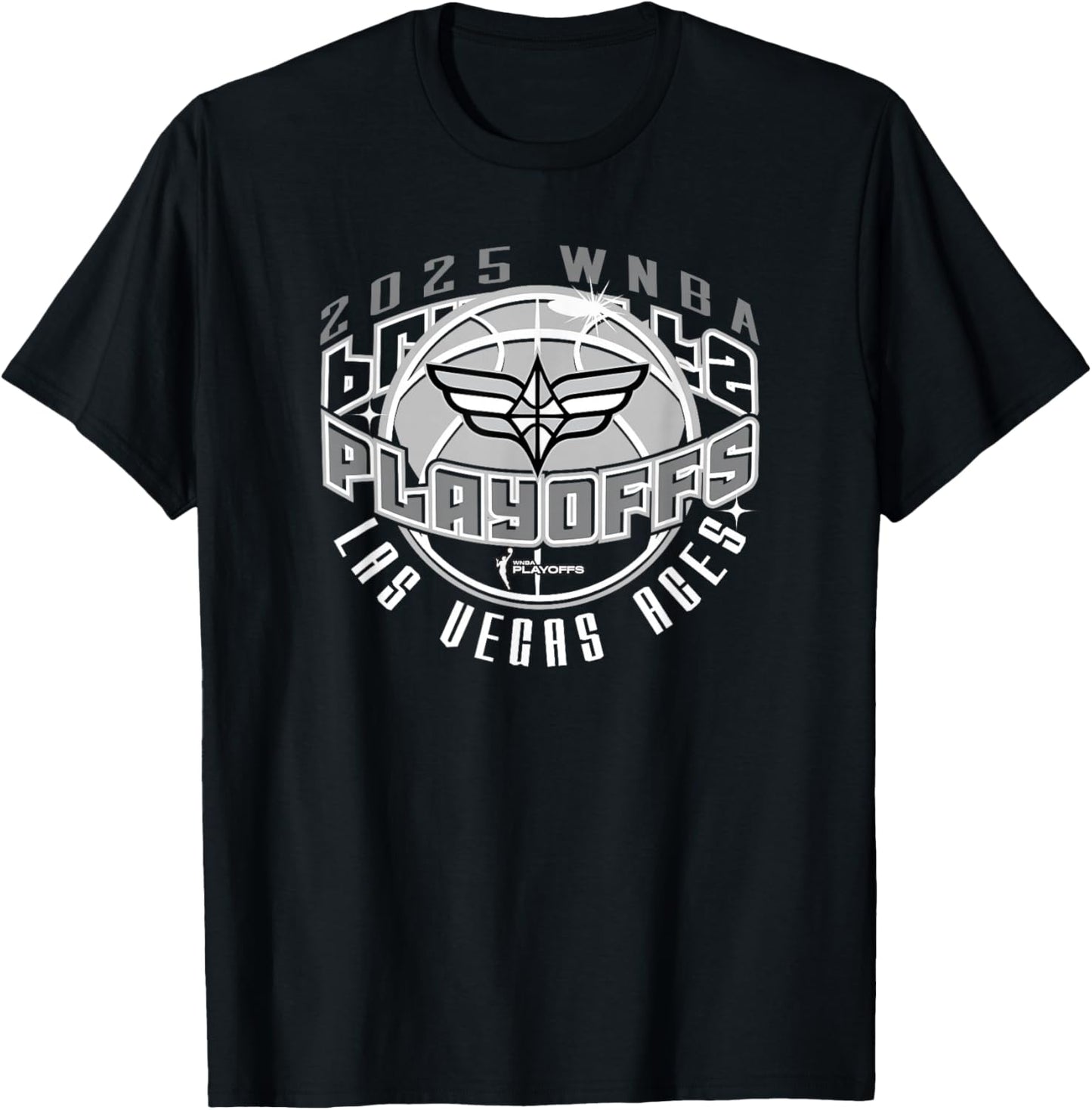 WNBA Official Las Vegas Aces 2025 Playoffs Award Tour T-Shirt - T-Shirt | Black