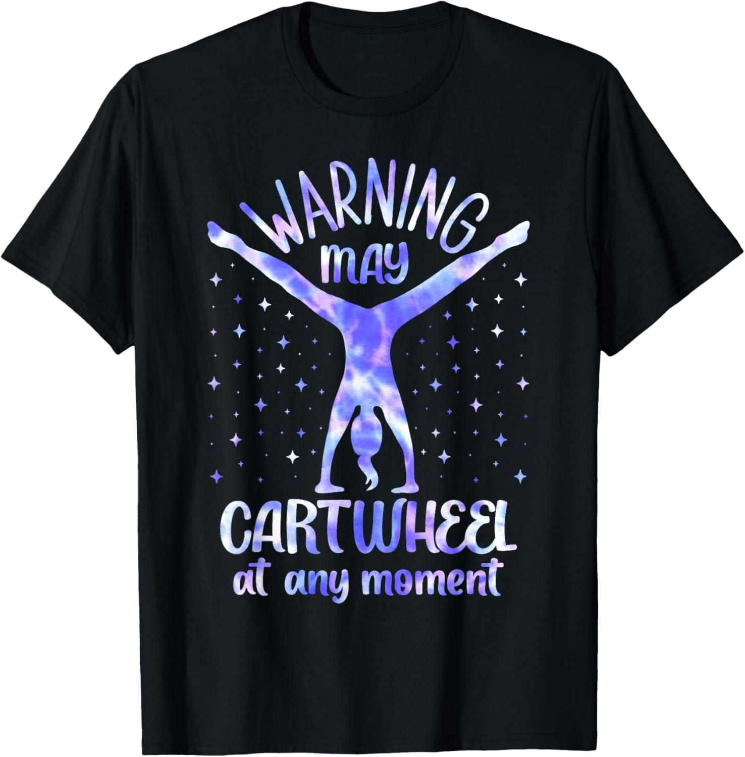 Cartwheel Gymnast Girl Tie Dye Gymnastic Girl Tumbling T-Shirt - T-Shirt | Black