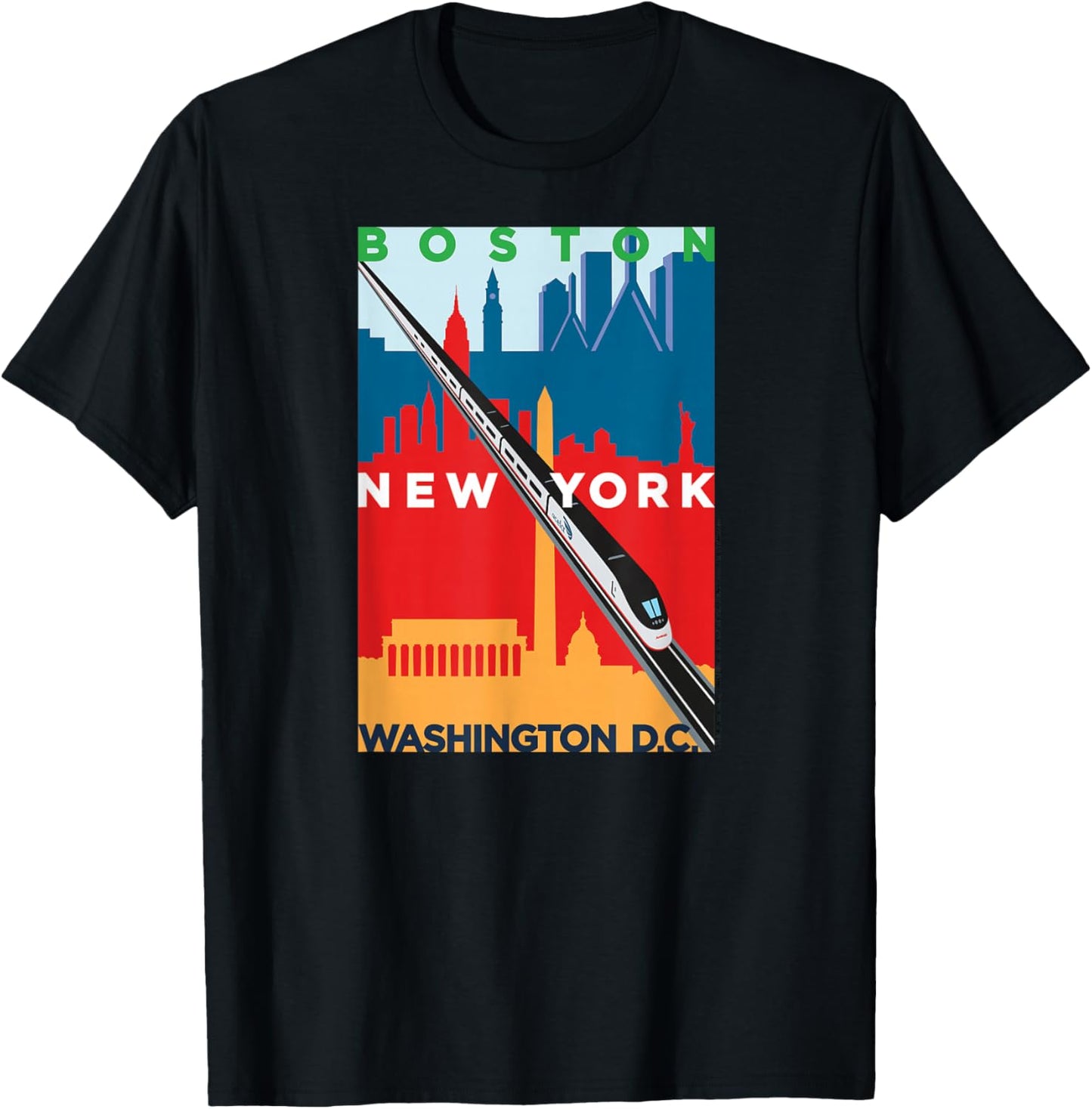Acela (Boston-NY-DC) T-Shirt - T-Shirt | Black