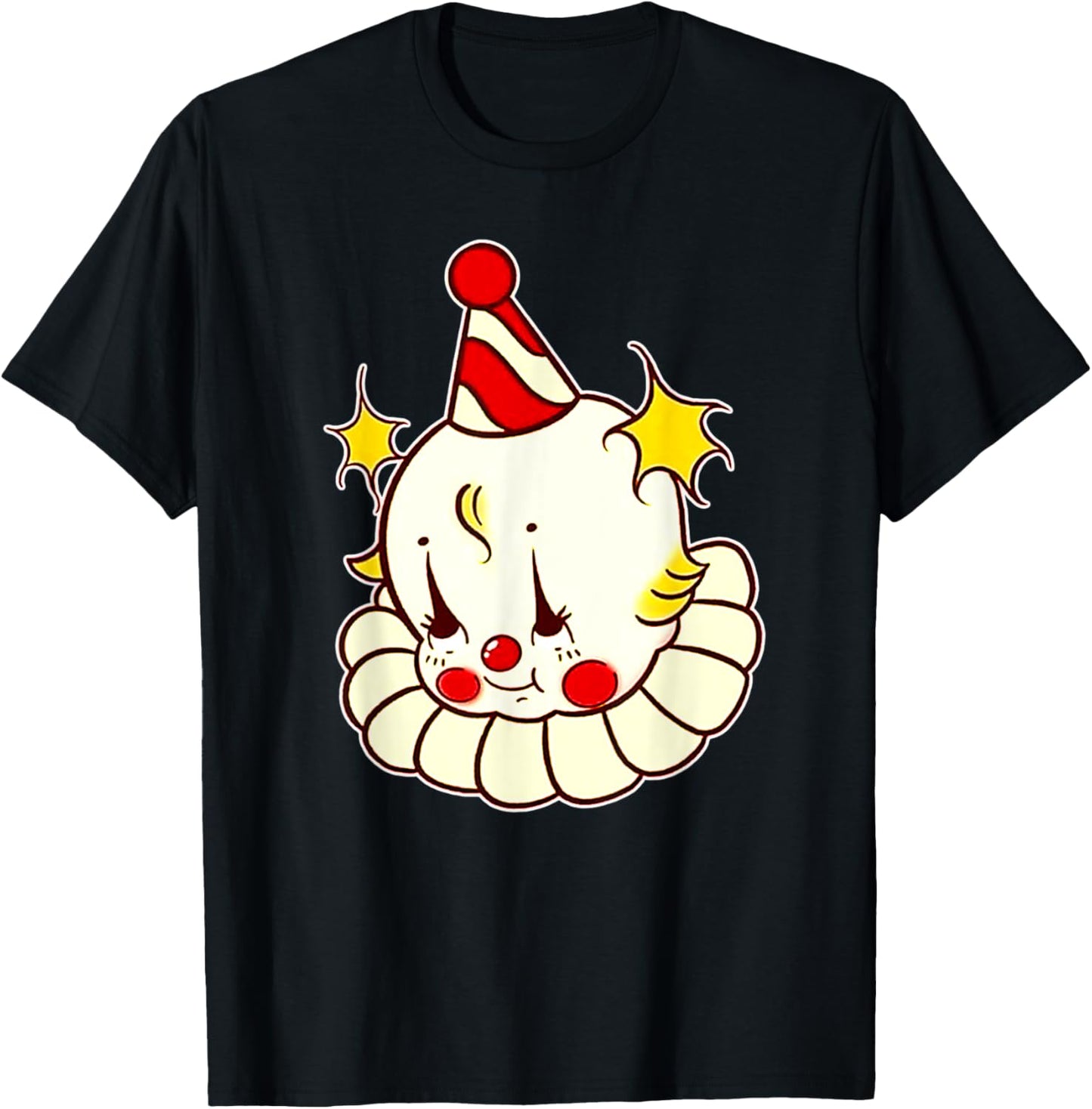 Kewpie Baby Birthday Clown T-Shirt - T-Shirt | Black