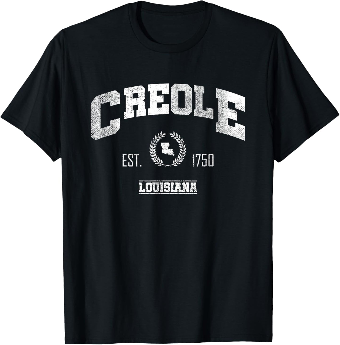 Creole LA | Louisiana | Vintage Throwback T-Shirt - T-Shirt | Black