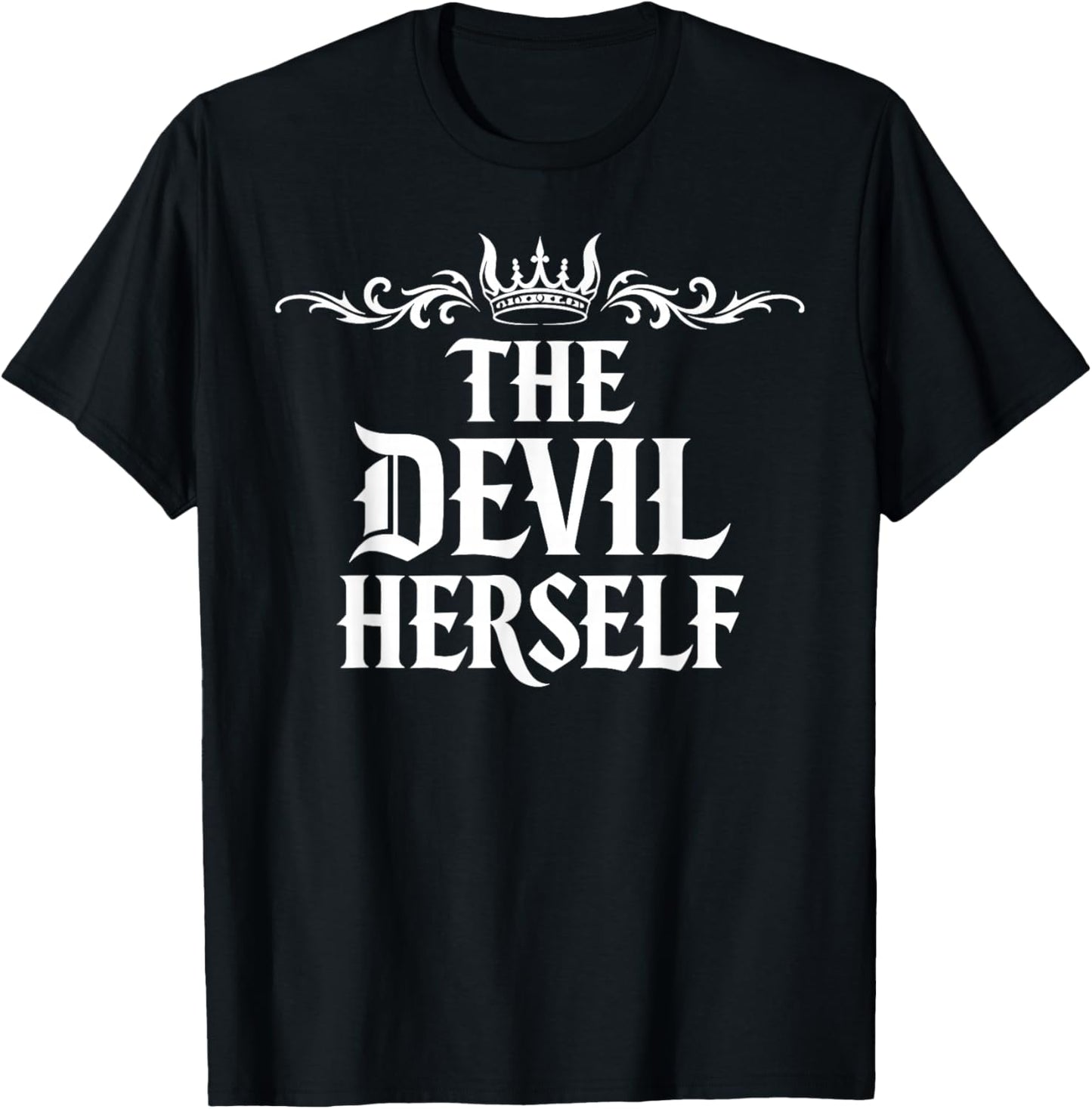 The Devil Herself Retro Occult Women Dark Feminine T-Shirt - T-Shirt | Black