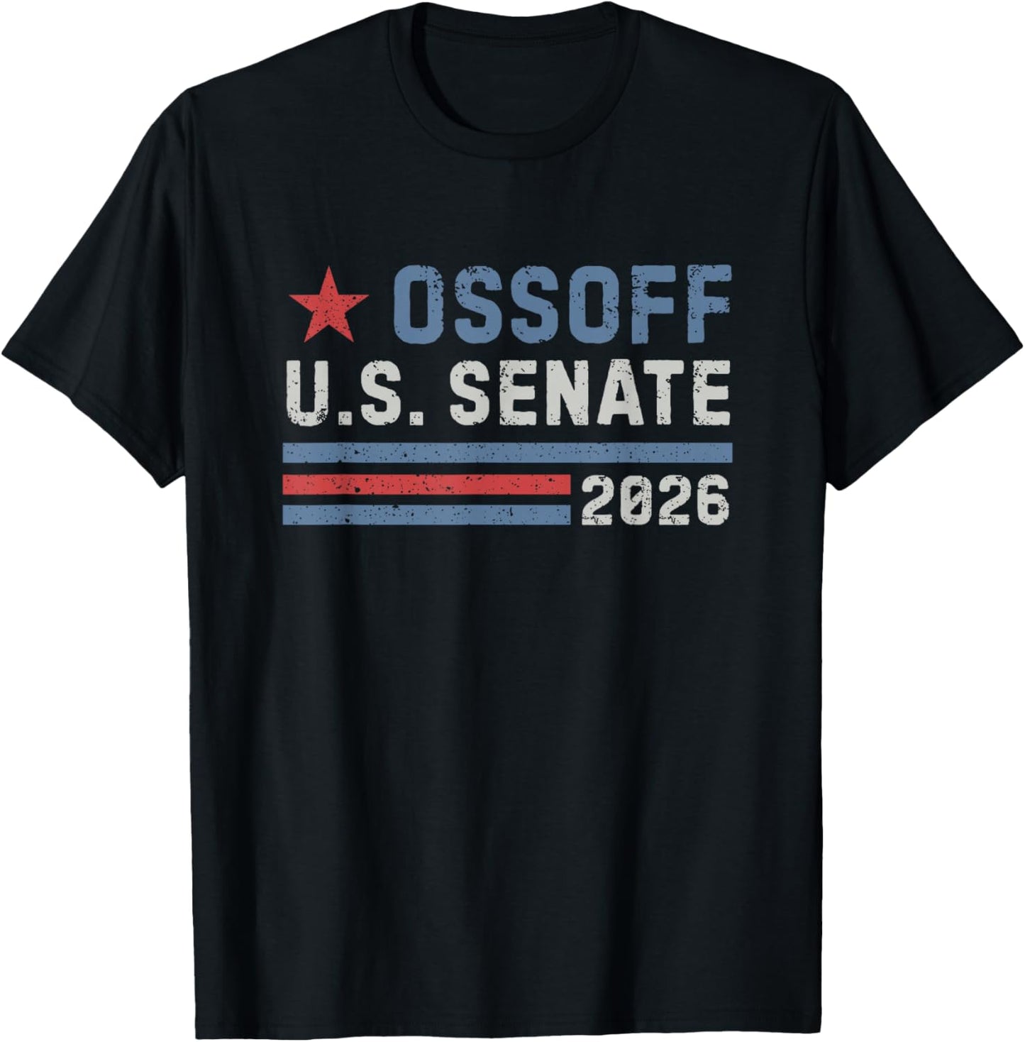 Jon Ossoff for U.S. Senate from Georgia 2026 Vintage T-Shirt - T-Shirt | Black
