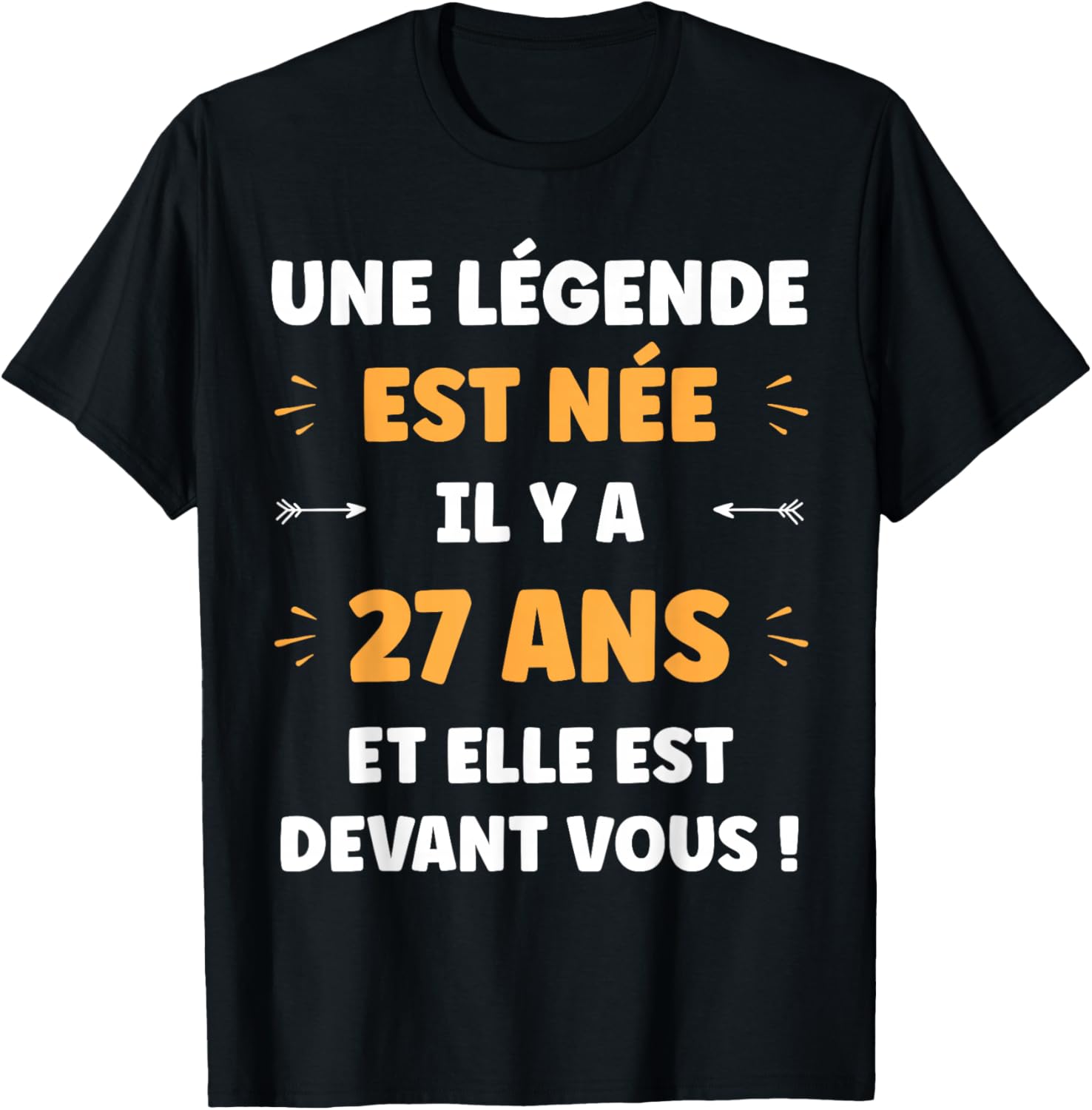 Humour légende ado 27 Ans Rigolo Blague Anniversaire 27 Ans T-Shirt - T-Shirt | Black
