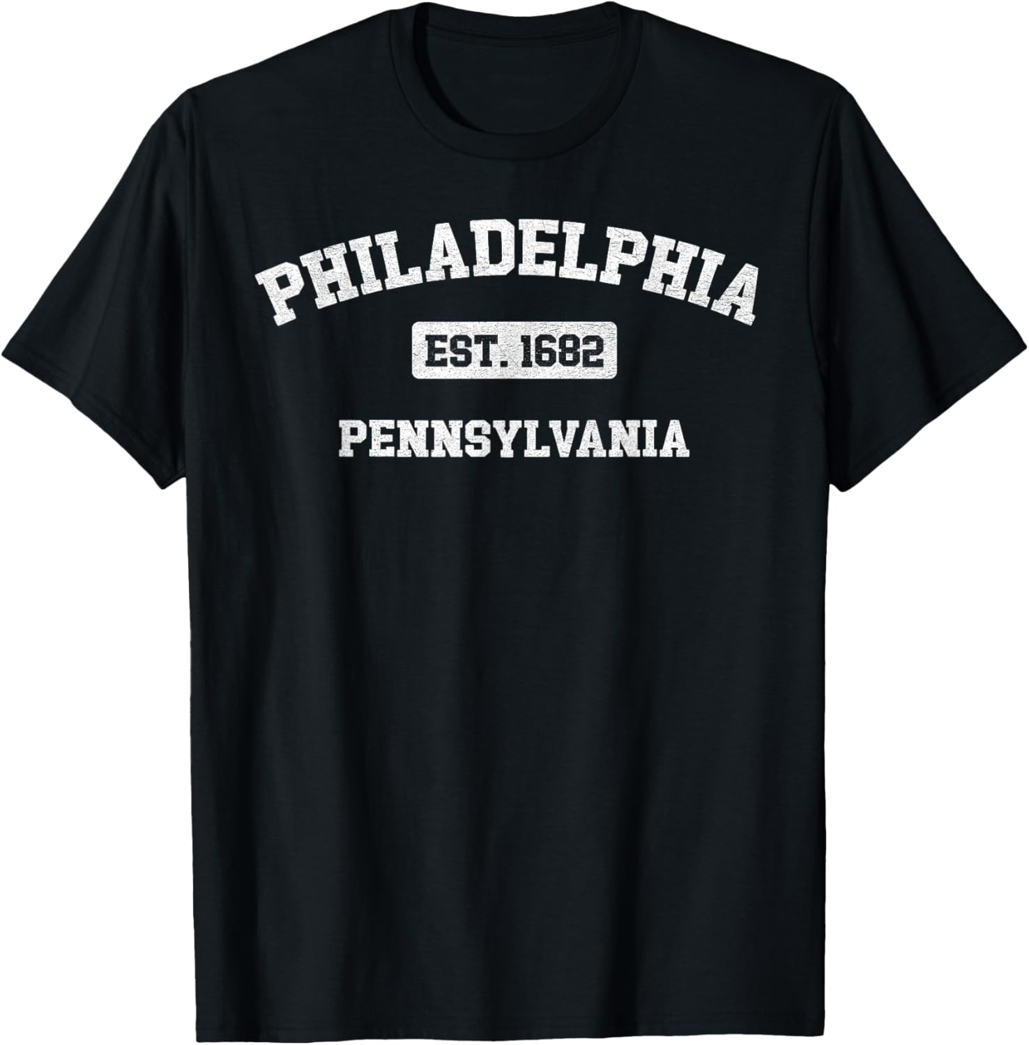 Vintage Philadelphia Pennsylvania PA Est. 1682 Souvenir T-Shirt - T-Shirt | Black