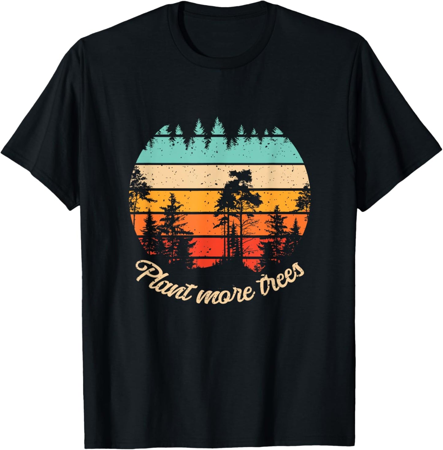 Plant More Trees Vintage Arbor Day Earth Day Men Women Kids T-Shirt - T-Shirt | Black