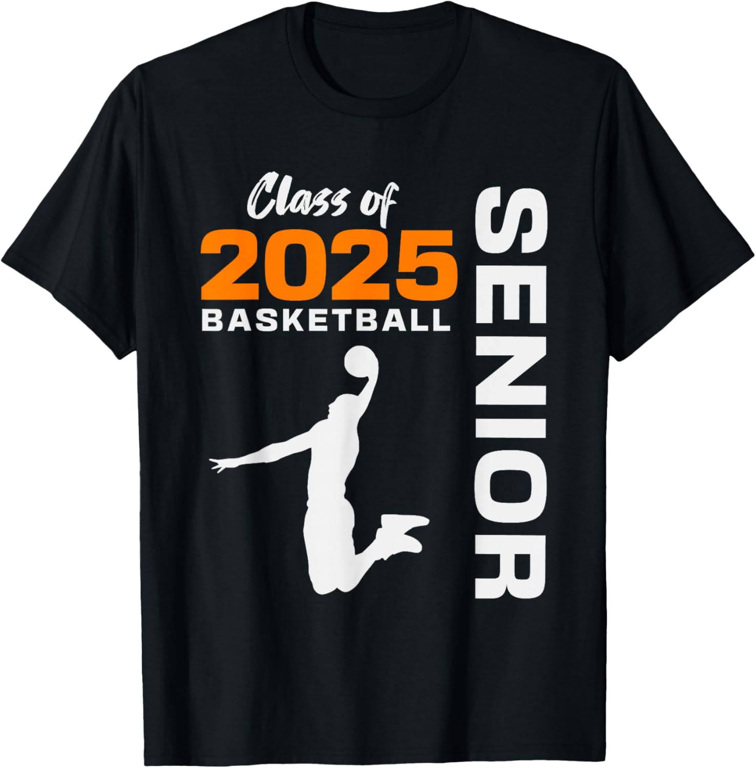 Basketball Senior Matching Class of 2025 Senior Basketball T-Shirt - T-Shirt | Black