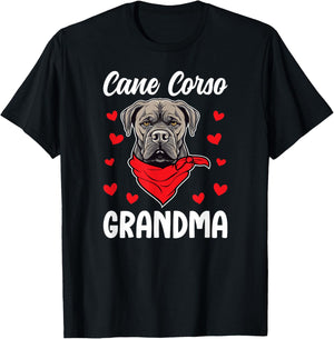 Cane Corso Grandma Of A Cane Corso Grandmother T-Shirt - T-Shirt | Black