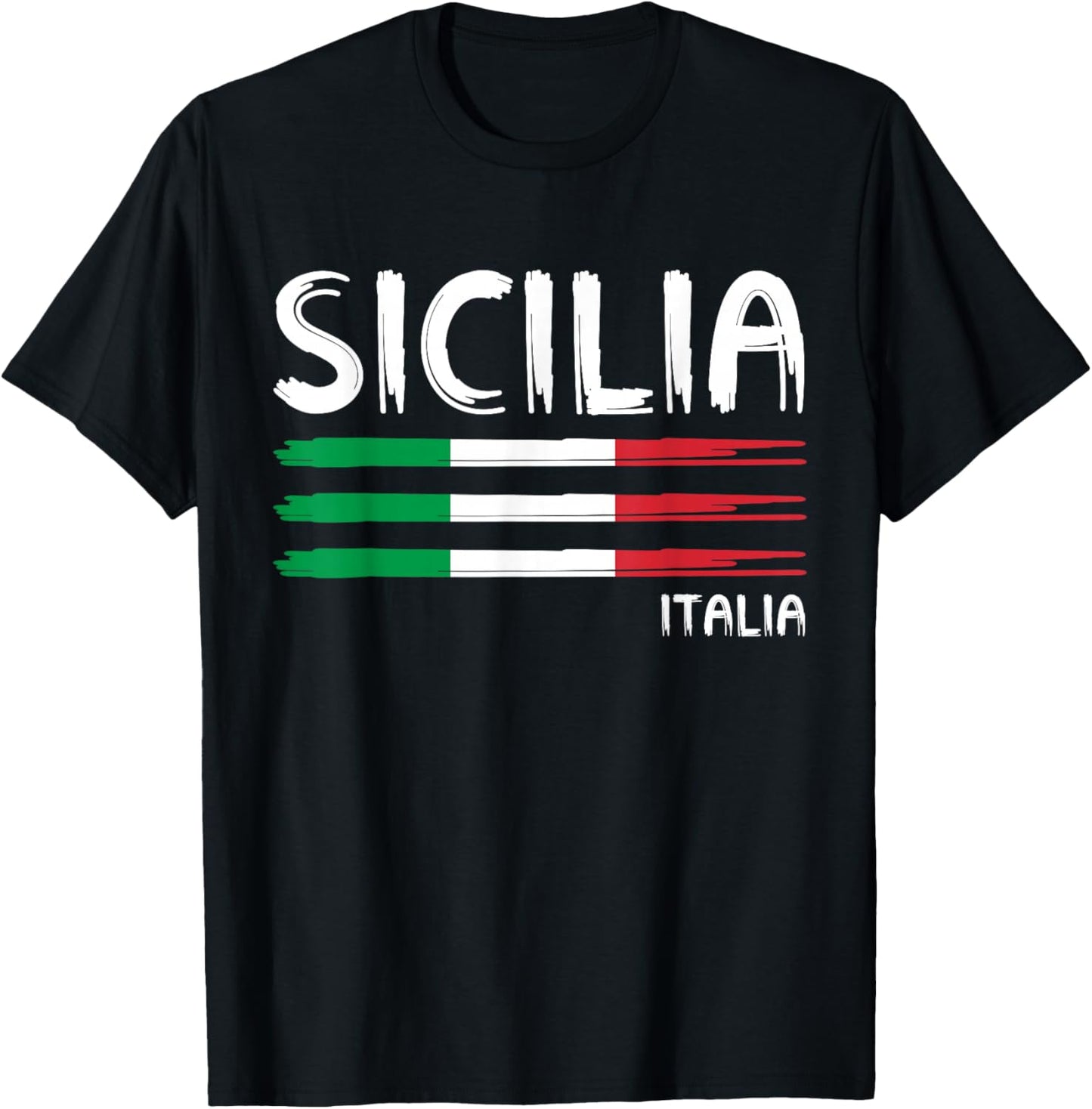 Sicilia Italia Sicily Italy Flag Sicilian Pride T-Shirt - T-Shirt | Black