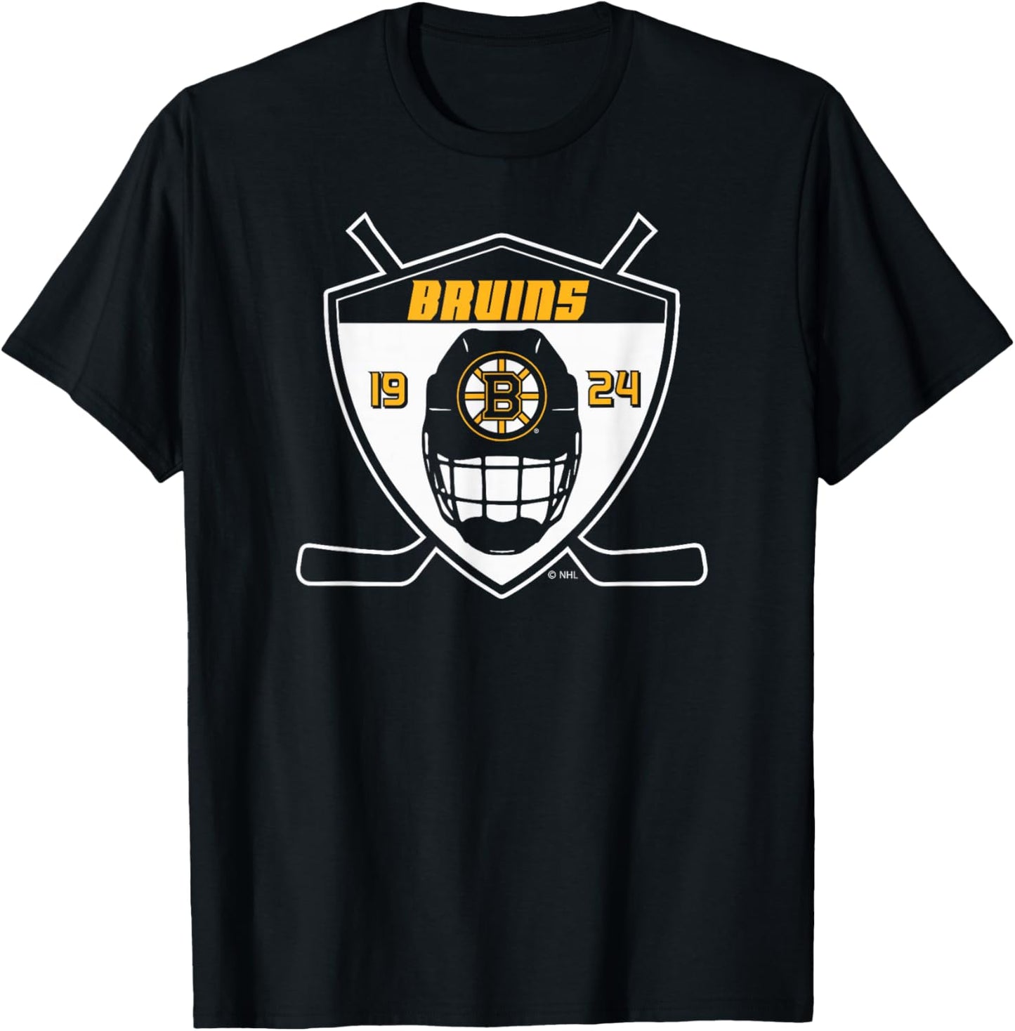 Boston Bruins Shield Black Officially Licensed T-Shirt - T-Shirt | Black
