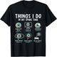 Donuts 6 Things I Do In My Spare Time Donut Humor T-Shirt - T-Shirt | Black
