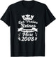 Les Vraies Reines sont Nées en Février 2008 - Cadeau 18 Ans T-Shirt - T-Shirt | Black