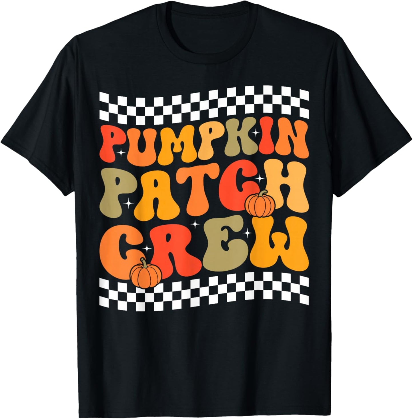 Pumpkin Patch Crew Matching Family Fall Autumn Thanksgiving T-Shirt - T-Shirt | Black