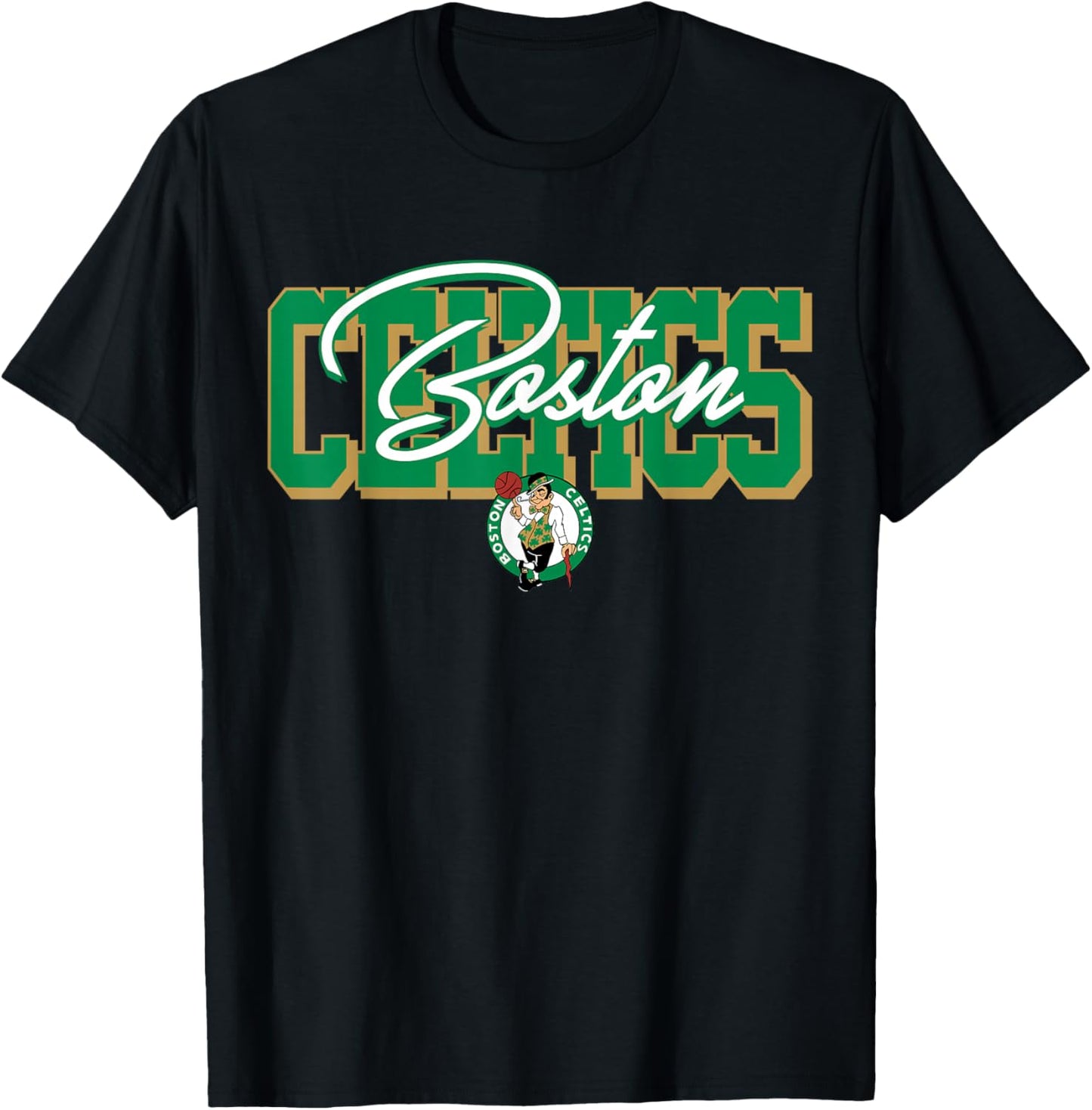 NBA - Script de blockletter Boston Celtics T-Shirt - T-Shirt | Black