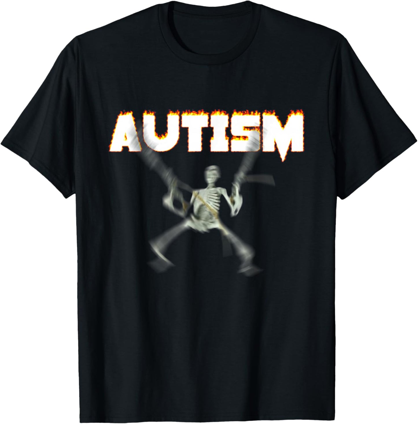 Autism Skeleton Meme T-Shirt - T-Shirt | Black