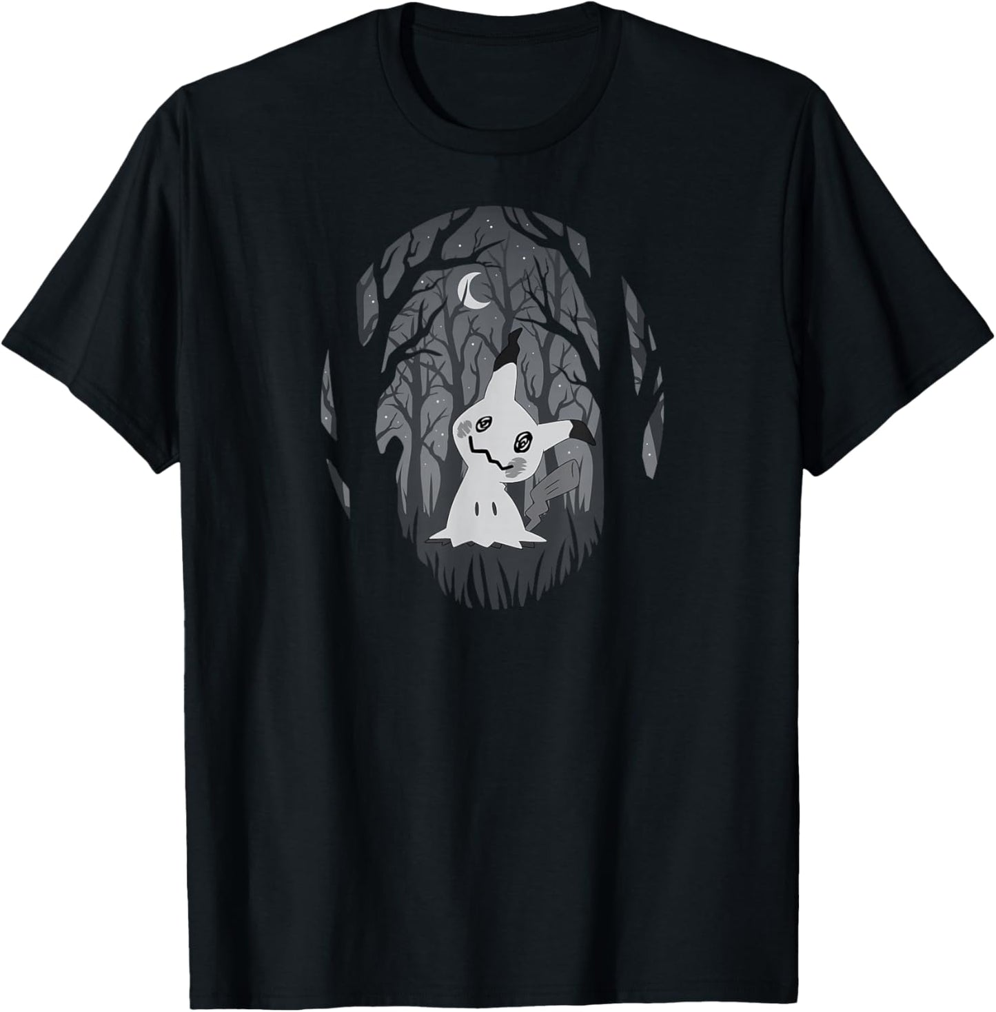 Pokémon - Mimikyu Ghost Fairy Type Dark Spooky Forest T-Shirt - T-Shirt | Black