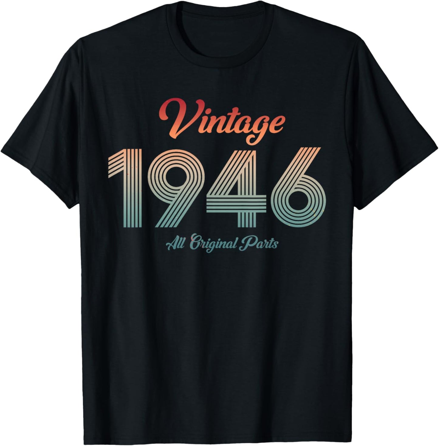 80th Birthday Vintage 1946 Legend 80 Years Old T-Shirt - T-Shirt | Black