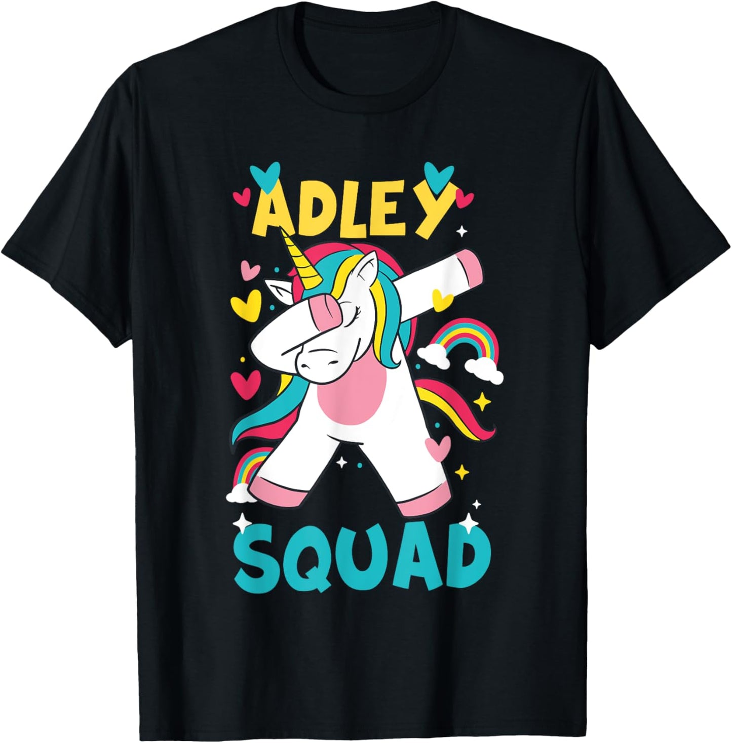 Adley Merch Unicorn Design T-Shirt - T-Shirt | Black
