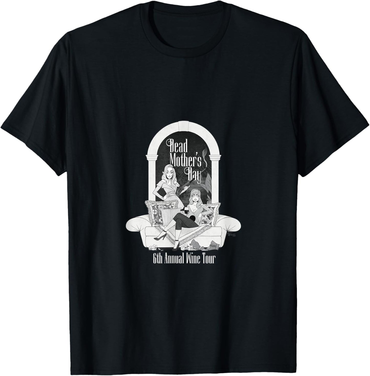 6th Annual Dead Mother's Day Wine Tour T-Shirt - T-Shirt | Black
