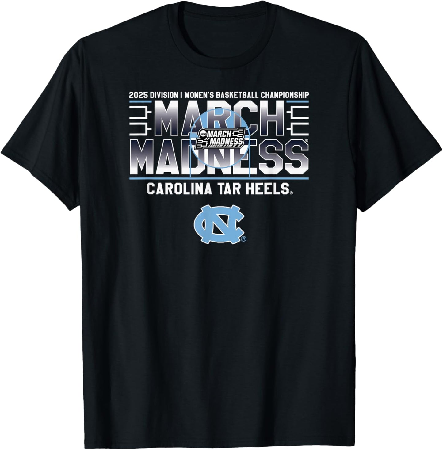 North Carolina Tar Heels March Madness 2025 Women's T-Shirt - T-Shirt | Black