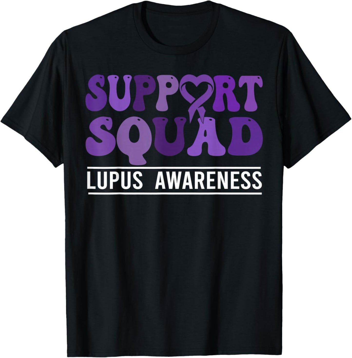 Lupus Awareness Support Retro Women Lupus Awareness Warrior T-Shirt - T-Shirt | Black