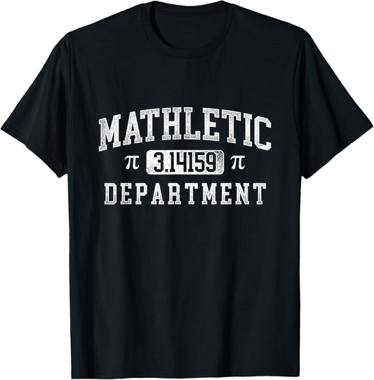 Mathletic Department 3.14159 - Pi Day Math Lover Teacher T-Shirt - T-Shirt | Black