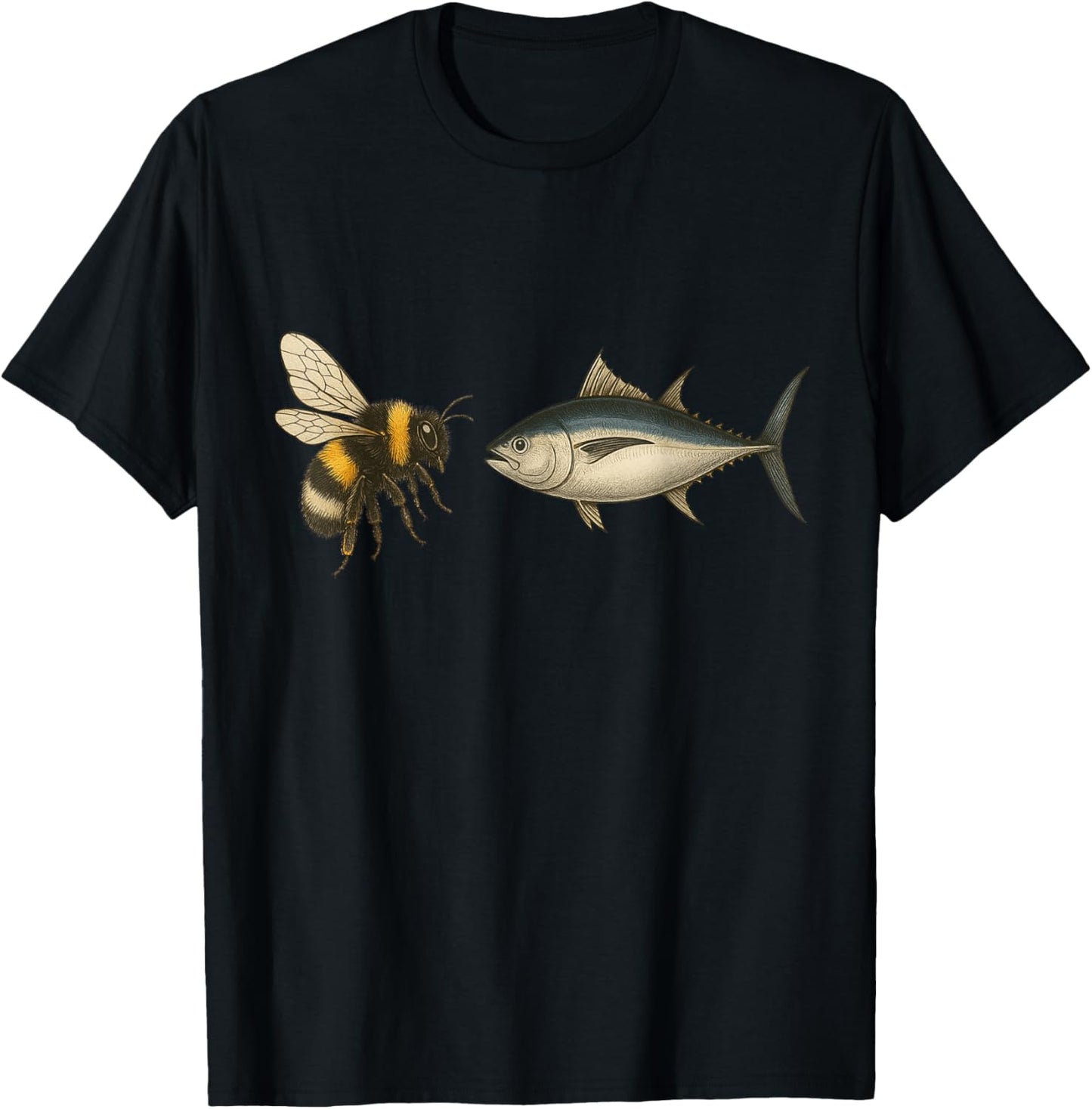 Bumble Bee Tuna Funny Animal Wordplay Humor T-Shirt - T-Shirt | Black