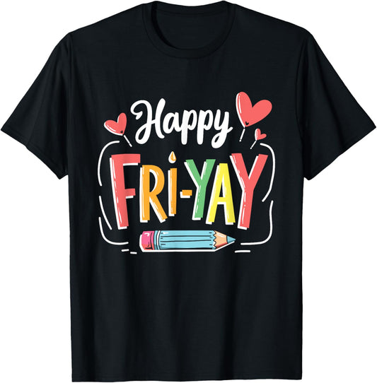 It's Friyay! Teacher Life Essentials T-Shirt - T-Shirt | Black