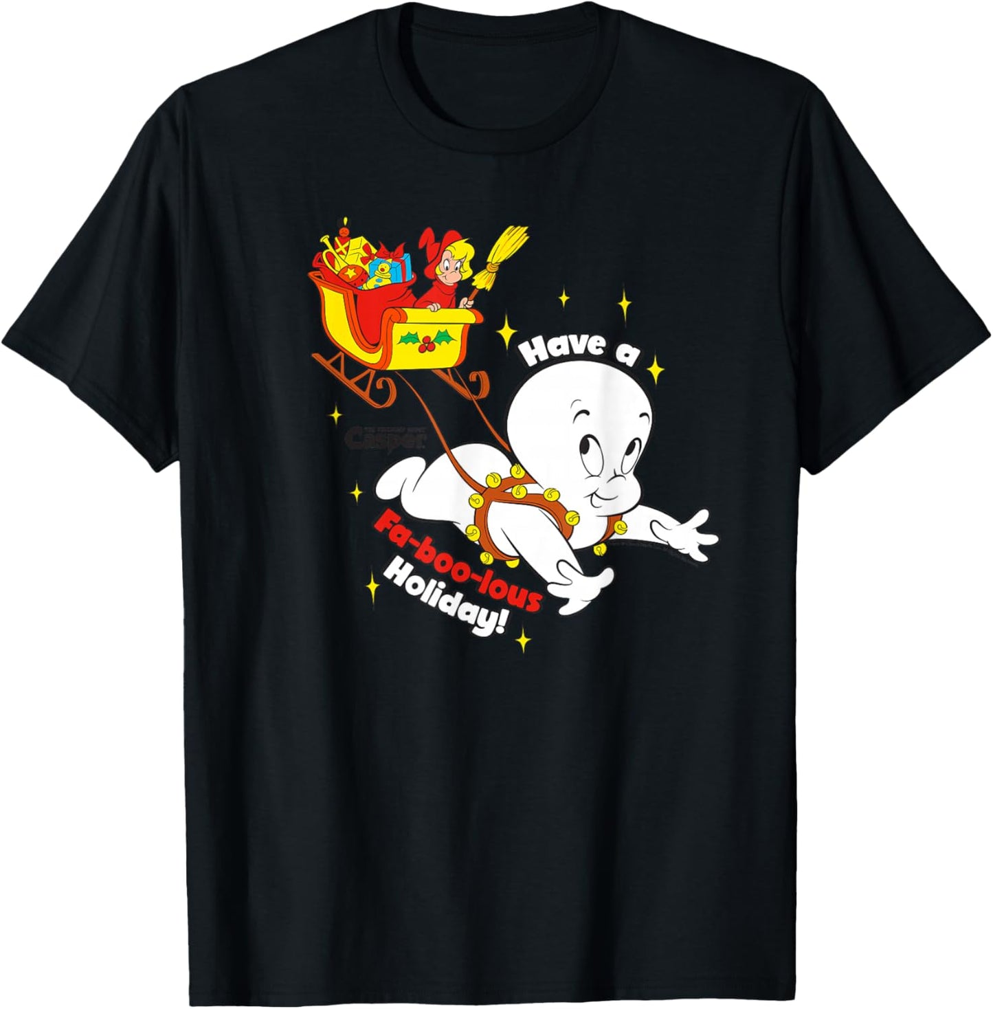 Casper the Friendly Ghost Have A Fab-boo-lous Holiday T-Shirt - T-Shirt | Black