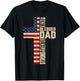 Blessed Dad Christian Gift from Daughter Son Jesus Patriotic T-Shirt - T-Shirt | Black