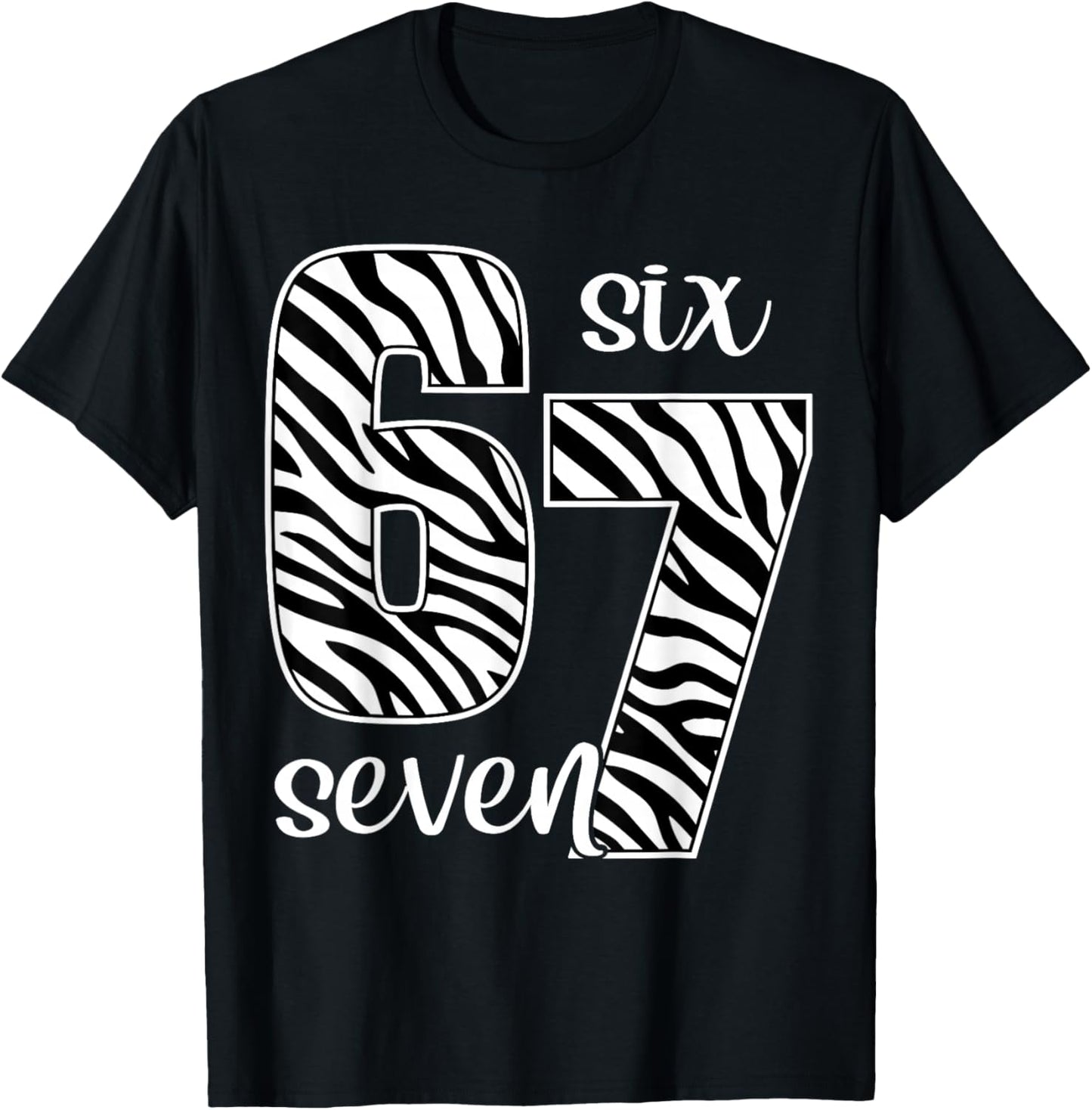 Zebra Print Teens Kids Boys 6-7 T-Shirt - T-Shirt | Black