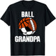 Ball Grandpa Funny Football Soccer Basketball Grandpa T-Shirt - T-Shirt | Black